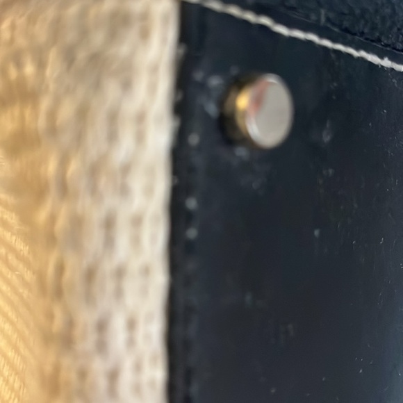 Kate Spade Houston Black Bag Cream Woven Tote - Picture 3 of 9